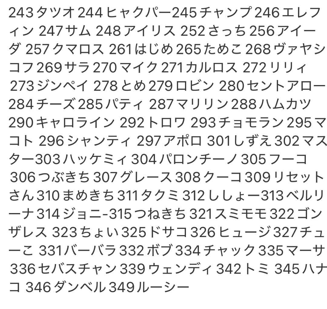 あつ森amiibo 223枚セット 番号被りなし各1枚 やよい マーサ ジェシカ