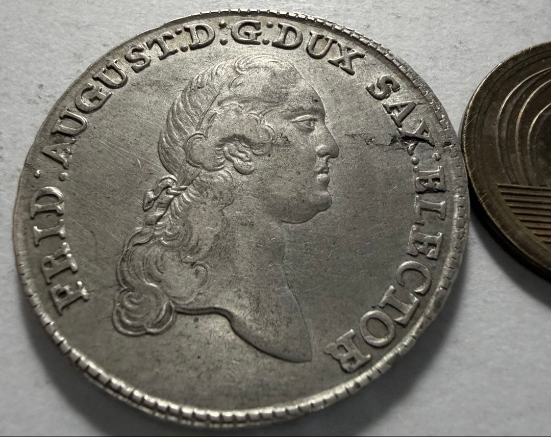 K*読様 1782年 ドイツザクセン王国2/3ターラー銀貨フリードリヒ　アウグス