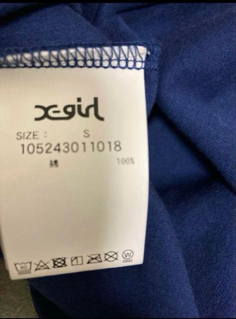《入手困難品》あいみょん着用‼️X-girl ロンTネイビー長袖リンガーTシャツ