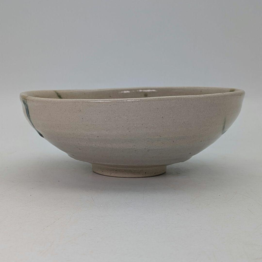 山月窯 川本了生 弥七田織部馬盥茶盌 共箱共布 美濃焼 抹茶碗 抹茶茶碗 茶道具