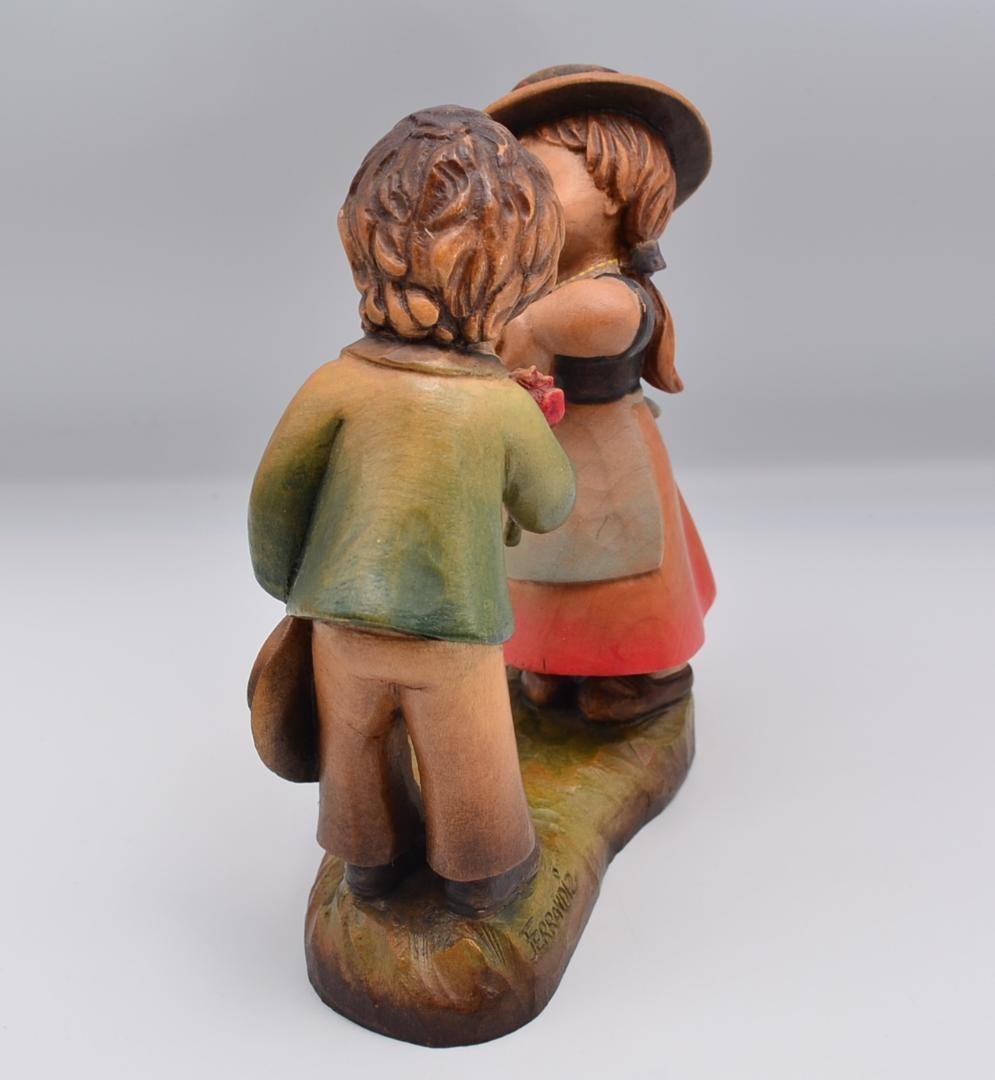 求愛 アンリ ANRI フェランディス 木彫人形 イタリア 高さ16cm