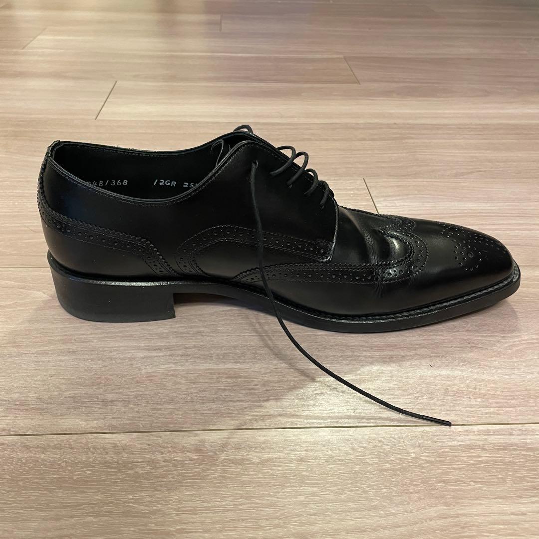 【リーガル】ブラックレザー　ウィングチップシューズ