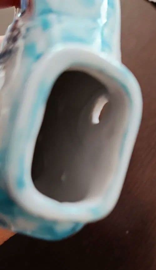 青い魚形陶器 鯛 壁付け 花瓶 フィッシュウォールポケット