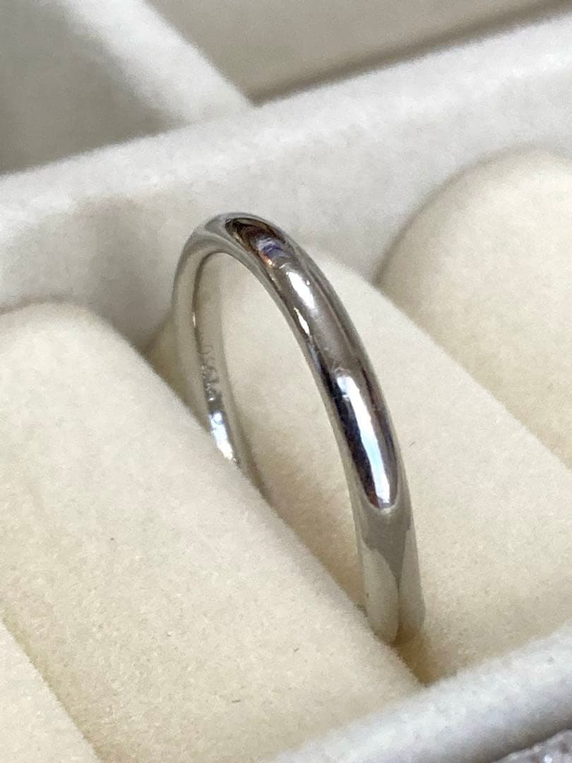 ティファニー　カーブドバンドリング　ペレッティ　1粒ダイヤPT950約7.5号