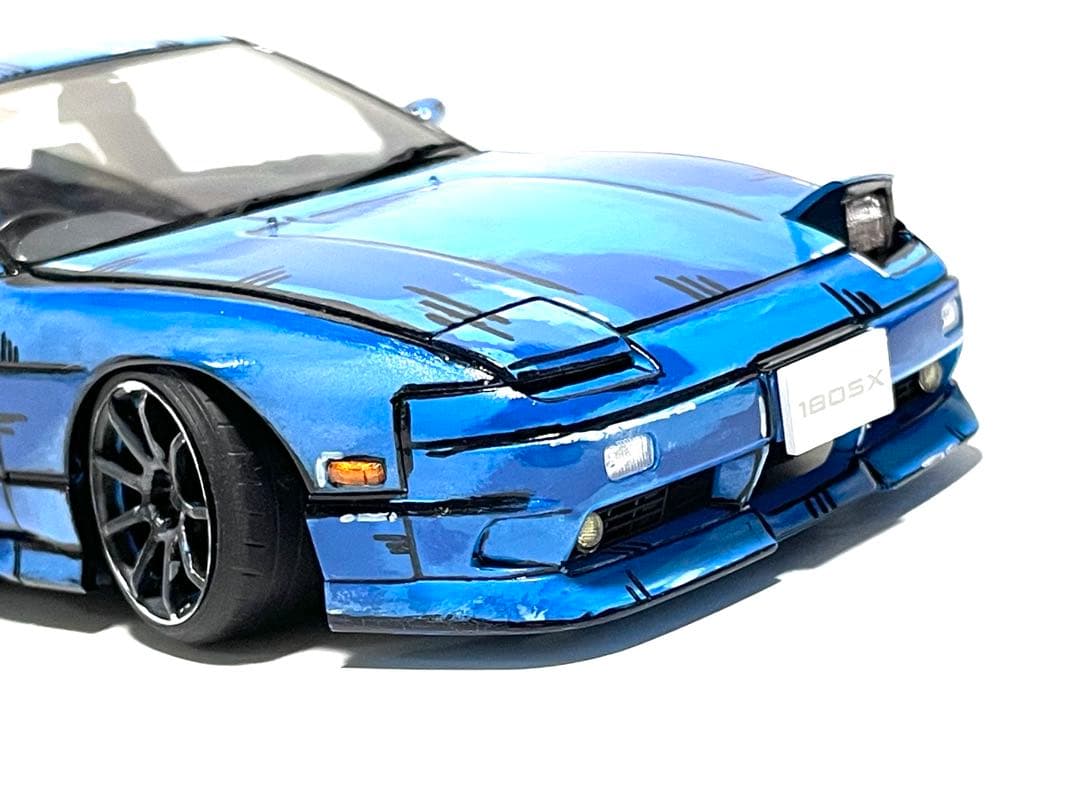 アオシマ1/24⬛︎180SXアート風オリジナル仕様⬛︎完成品 模型・プラモデル