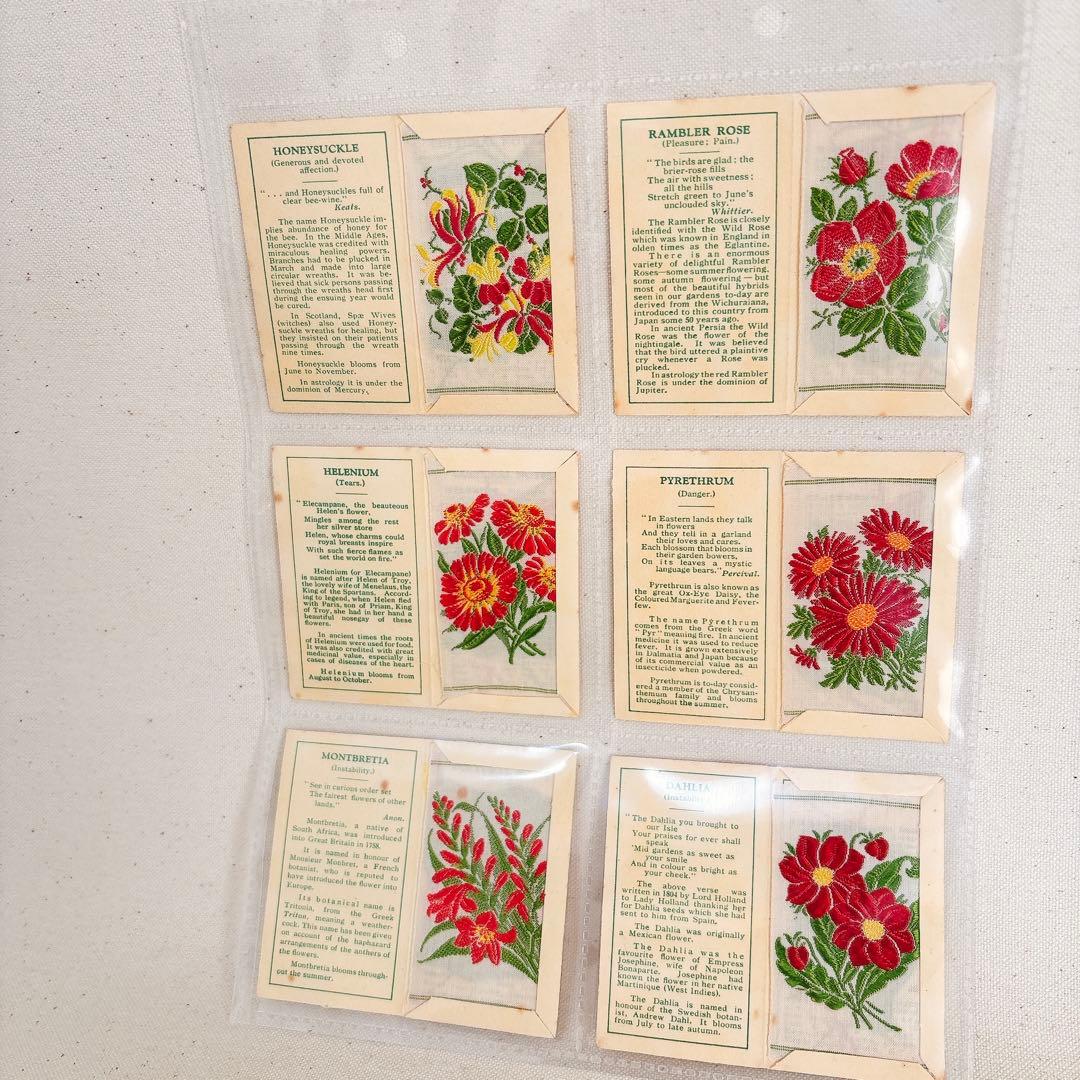 【Aセット】花の刺繍　シガレットカード　Sサイズ 48枚セット すずらん