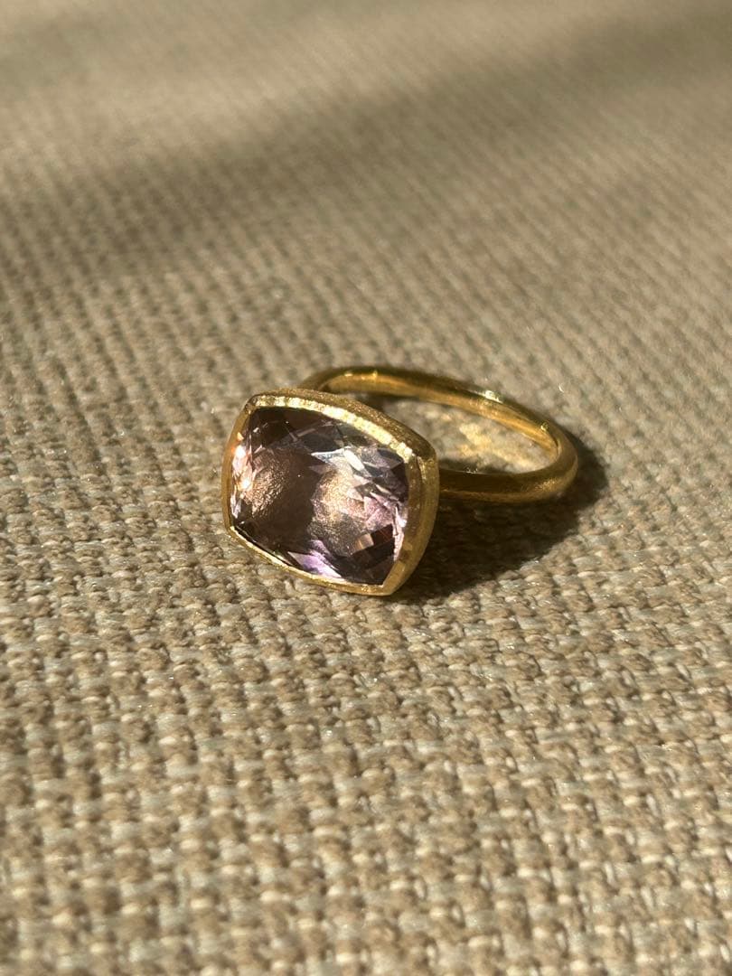 ★美品★年末年始特別価格★k18 リング★7.7g★天然石