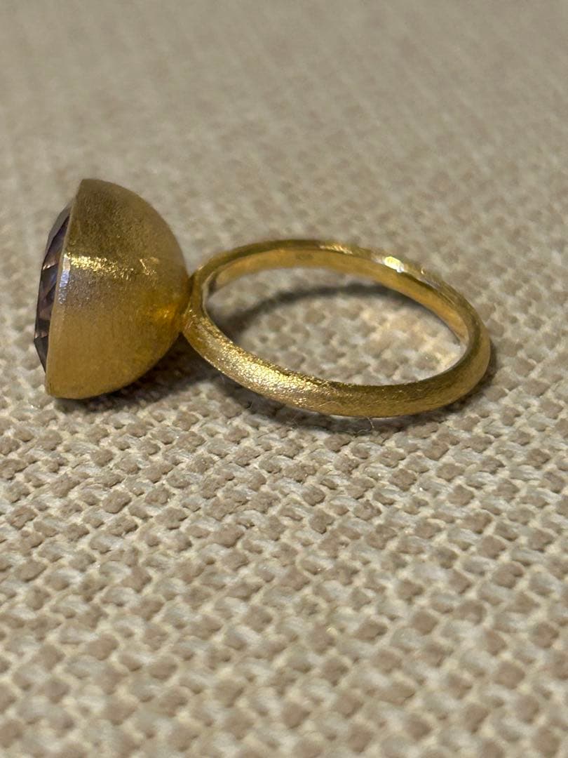 ★美品★年末年始特別価格★k18 リング★7.7g★天然石