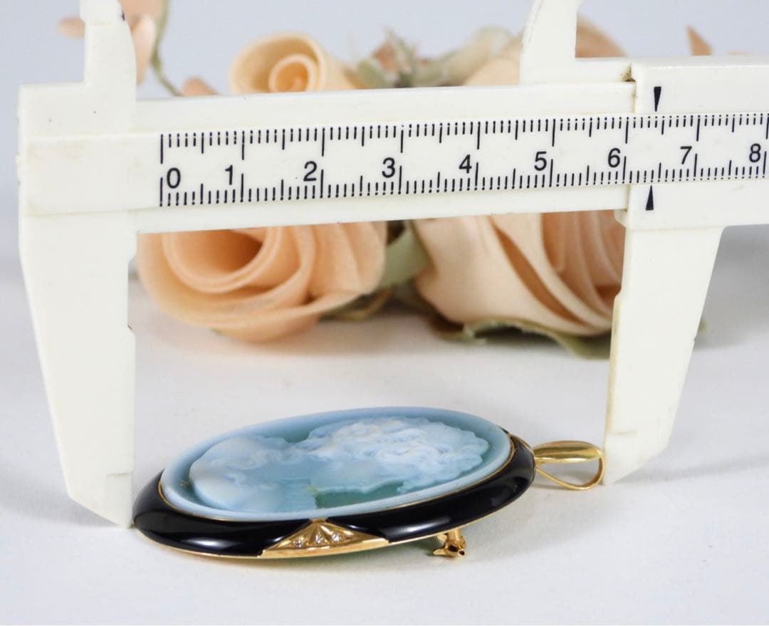 カメオ K18 ペンダントトップ ブローチ 2個セット