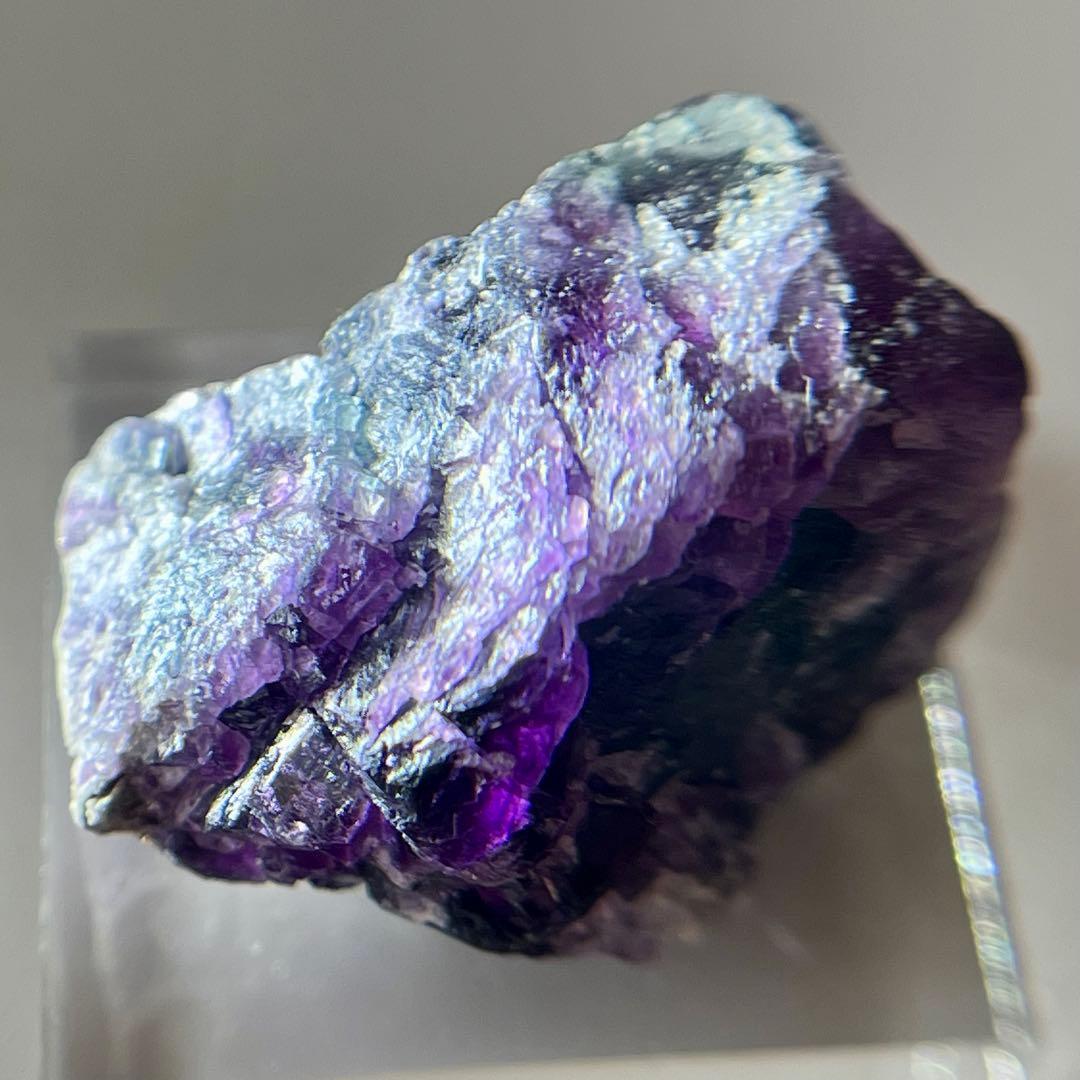 バイカラー フローライト 115.7ct 原石 パープル ブルー 鉱物 天然石