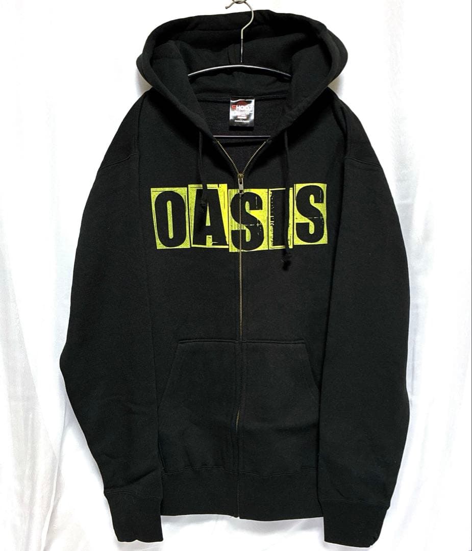 オアシス oasis フーディ ジップパーカー 黒 M