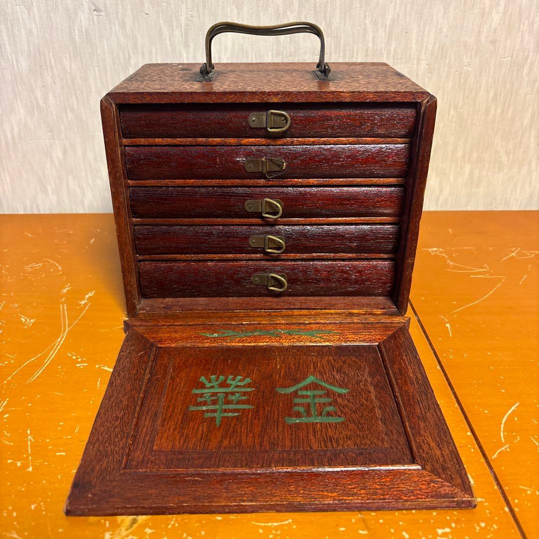 麻雀牌 骨牌 木箱 中国美術 時代物 骨董品 稀少