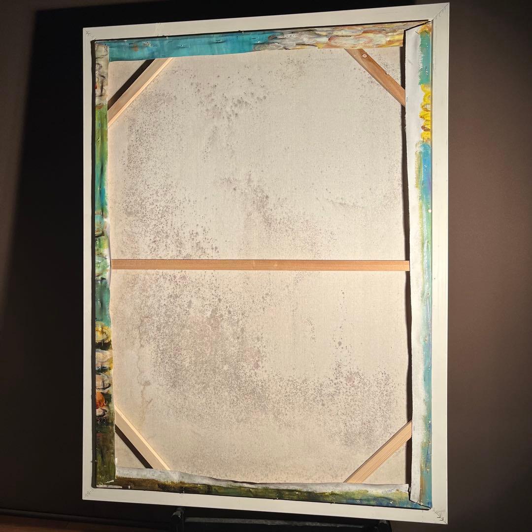 ★特大★ 手描き油絵 クロード・モネ 睡蓮 額付 絵画 インテリア 油彩画