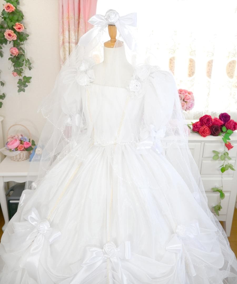 プリンセスウェディングドレス アンティークロリータ風 11号