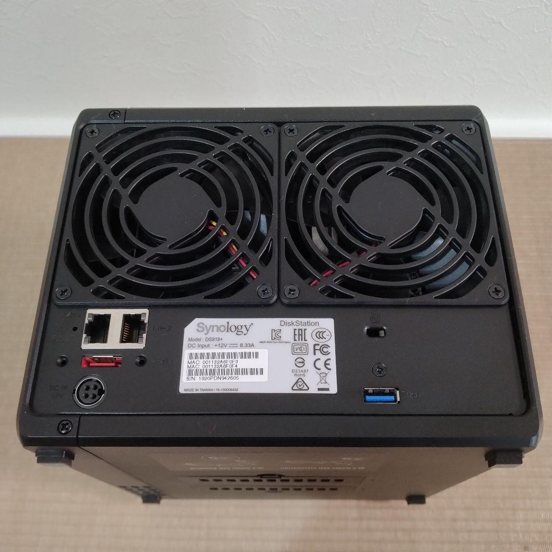 箱有り美品】Synology DS918+ NAS 4ベイ【初期化済】