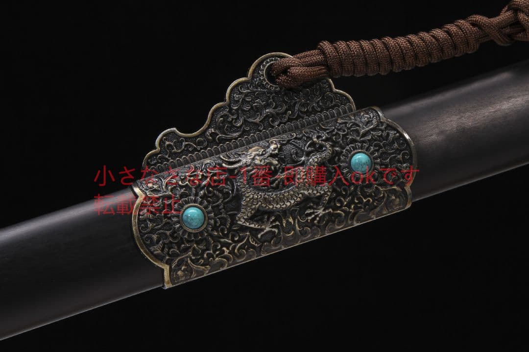 キリン碧血唐横刀二級黒檀模様鋼 古兵器 武具 刀装具 日本刀 模造刀 居合刀