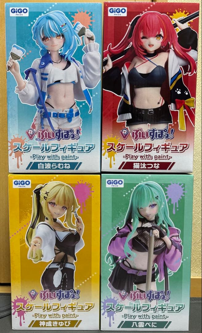 GIGO限定　ぶいすぽ　スケールフィギュア 4個セット ぶいすぽっ！スケールフィギュア-Play with paint- vol.4展開開始の