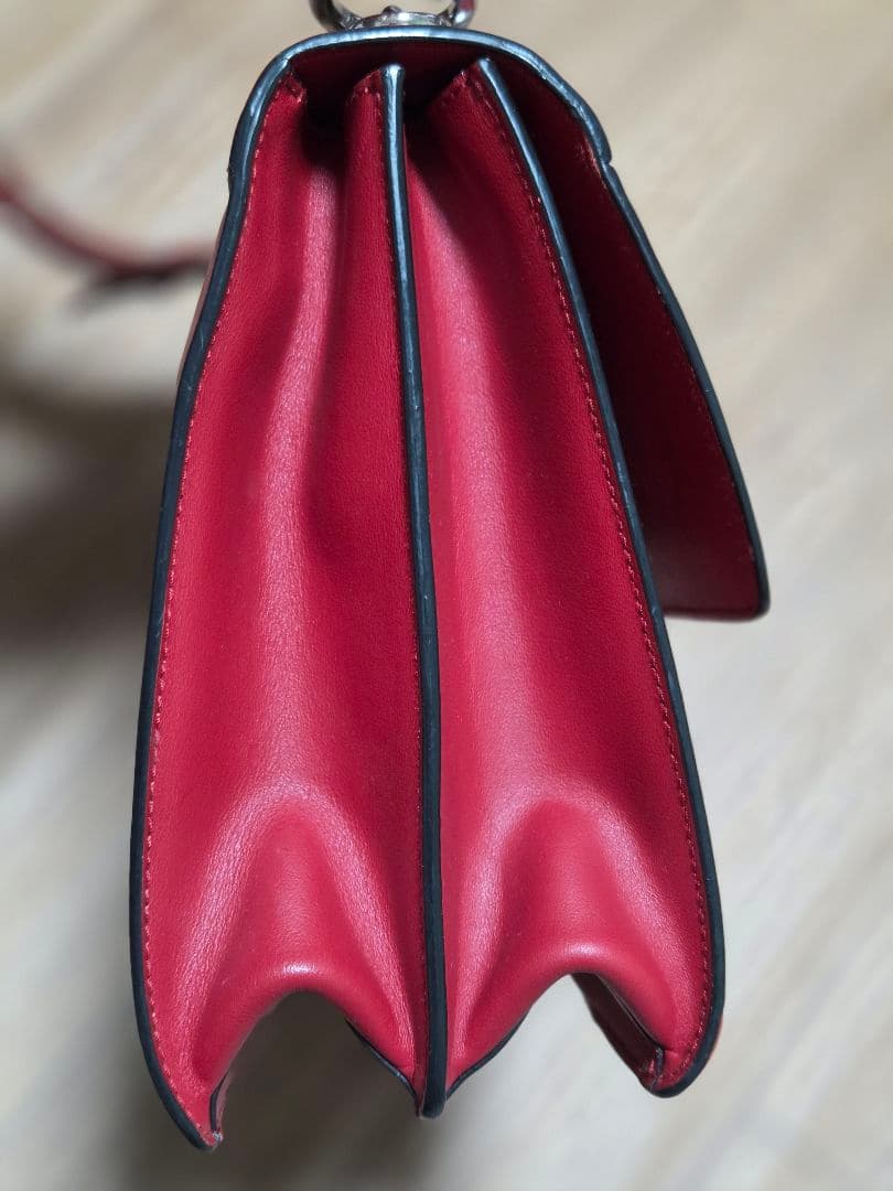 PRADA★エレクトラスタッズレザーショルダーバッグ赤