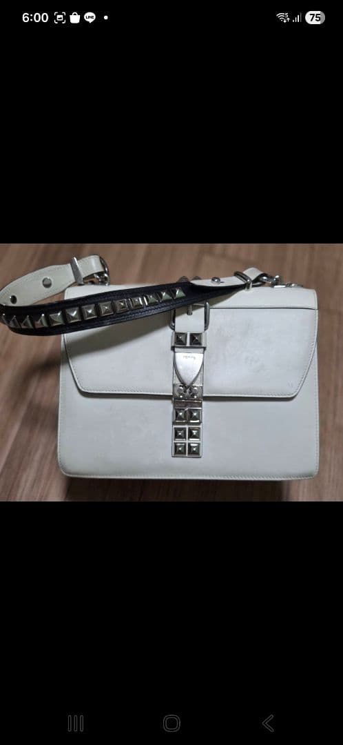 PRADA★エレクトラスタッズレザーショルダーバッグ赤