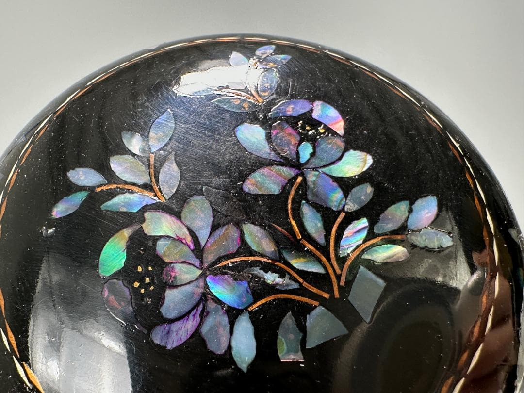 中国螺鈿香合　蓋物　香道具