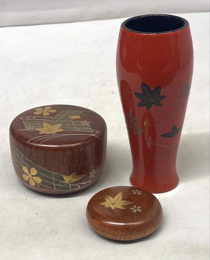 B546b 松竹梅鎌倉彫茶箱セット 13点 京焼 茶道具 内裏雛 - メルカリ