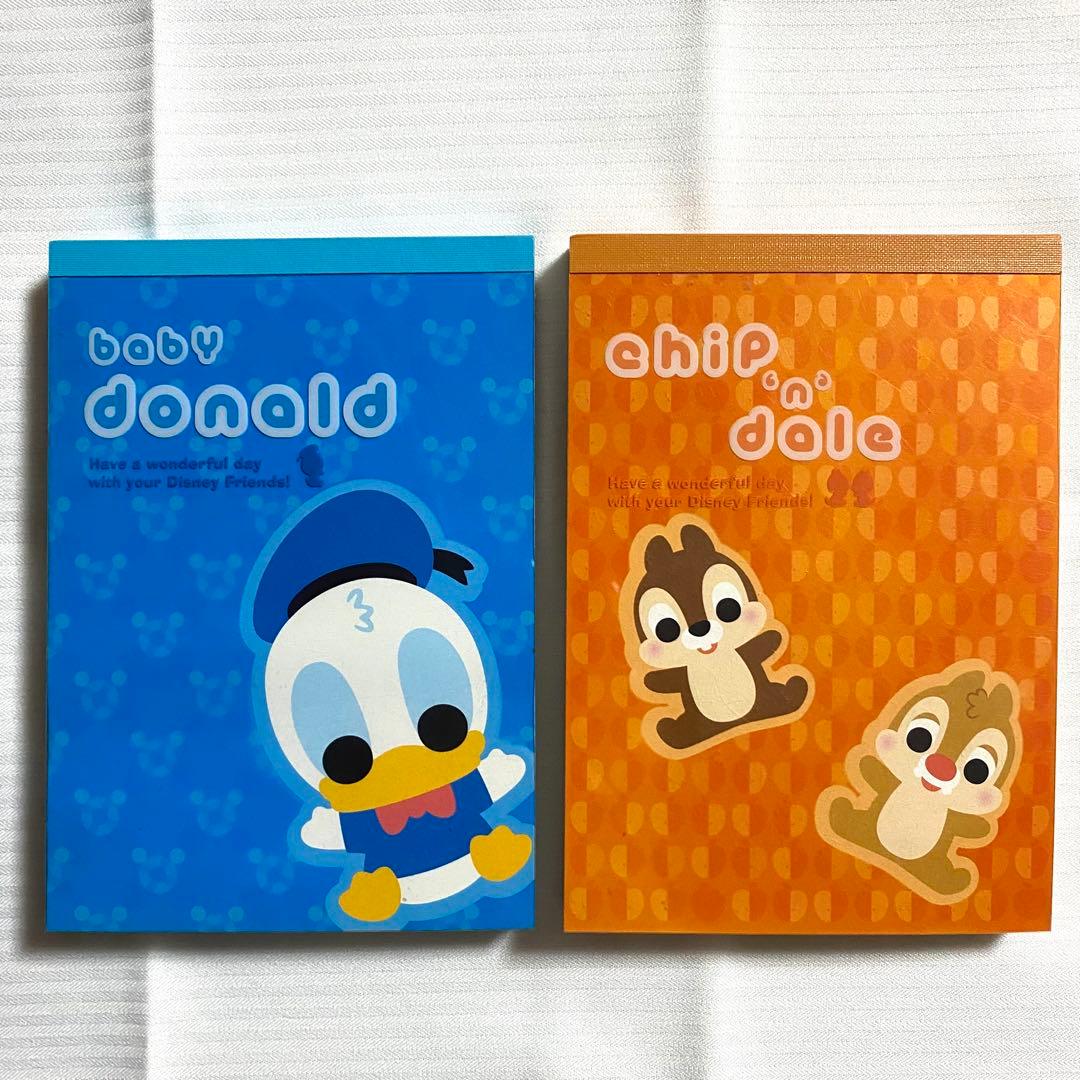ディズニー メモ帳 シール ドナルド チップ＆デール 平成レトロ - メルカリ