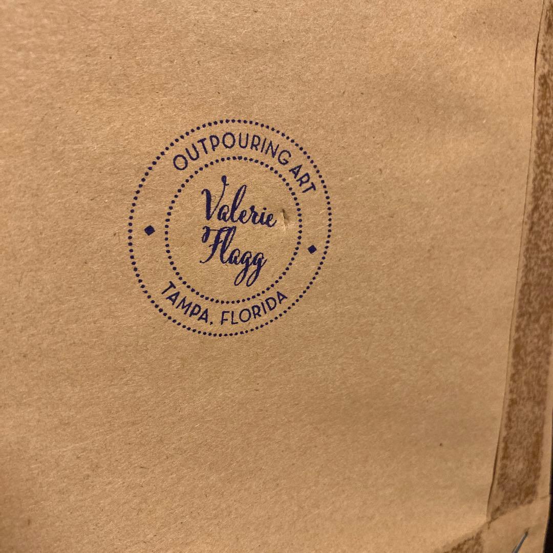 送料込み アクリルペイントアート  原画 ラメ カラフル