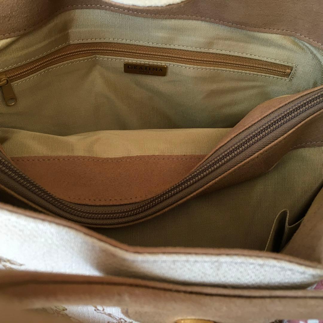 岡重　花柄　和装用バッグ