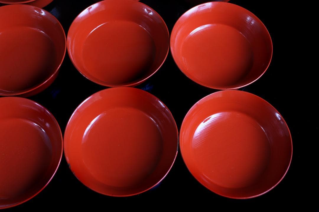 塗師橘屋友七 木皿 19枚 銘々皿 菓子皿 共箱