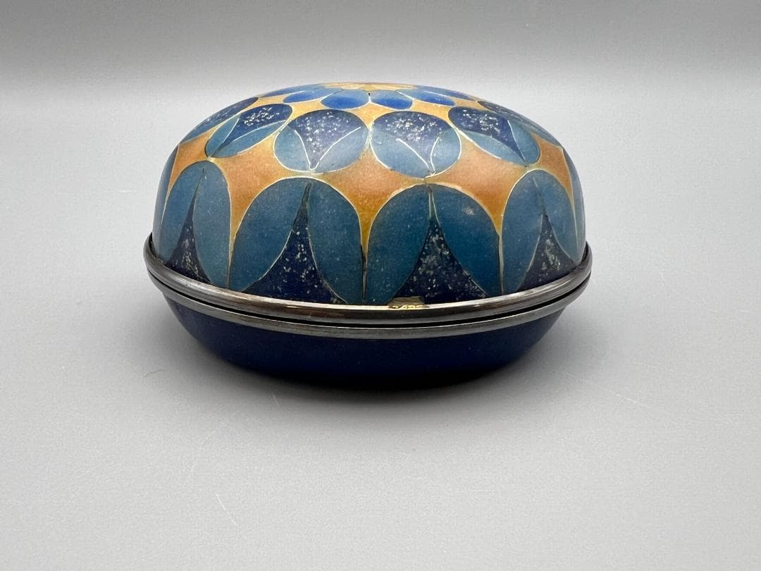 有線七宝蓋物　北原上子作　在銘　香合　重量約174.5g