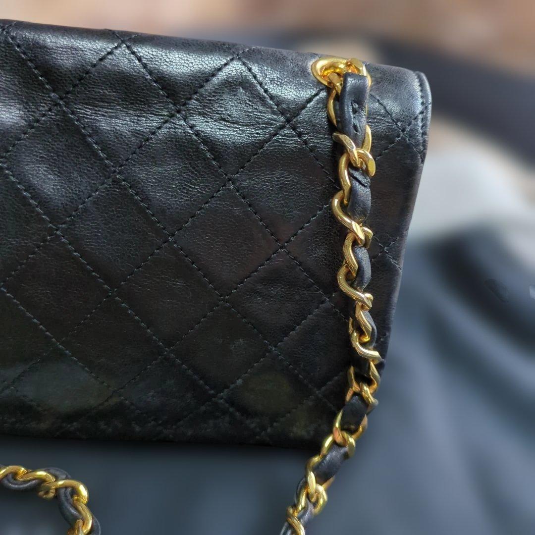 CHANELマトラッセ ブラックショルダーバッグ