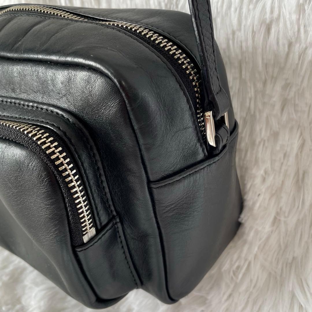 アニエスベー　レザー　アンジェル　ショルダーバッグ　カメラバッグ　牛革レザー