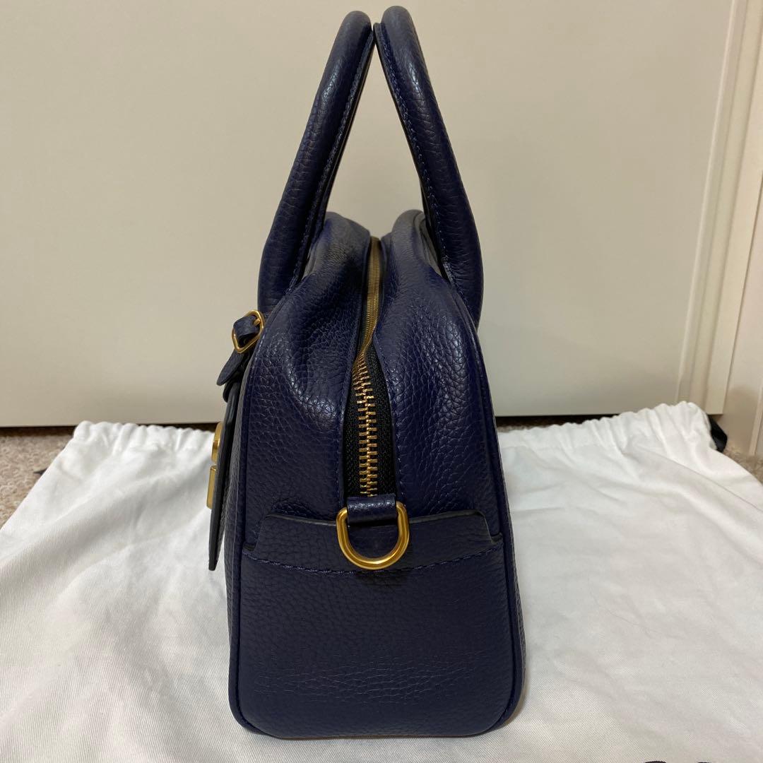 MARC JACOBS ショルダーバッグ ゴッサム レザー 2way ネイビー