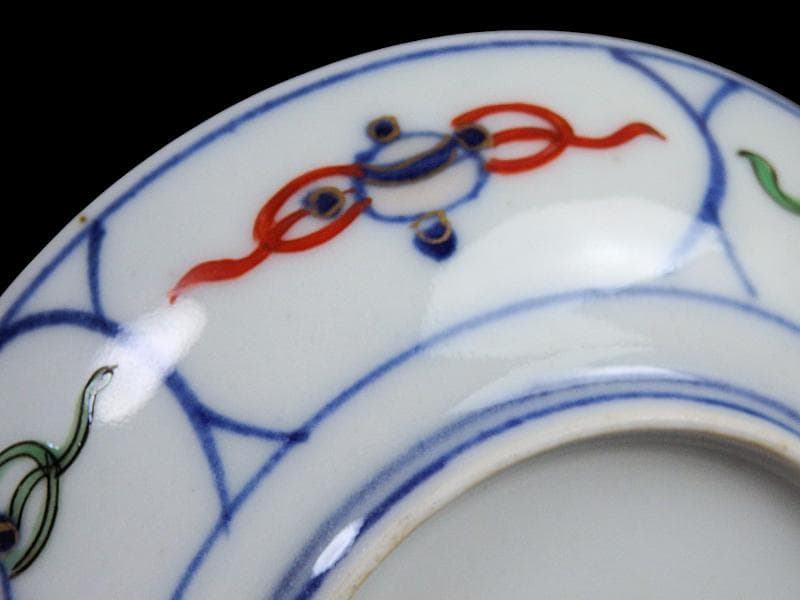 大聖寺伊万里 染錦 割絵 菊に笹の図 4寸皿 5枚 1592AS-DAc - メルカリ