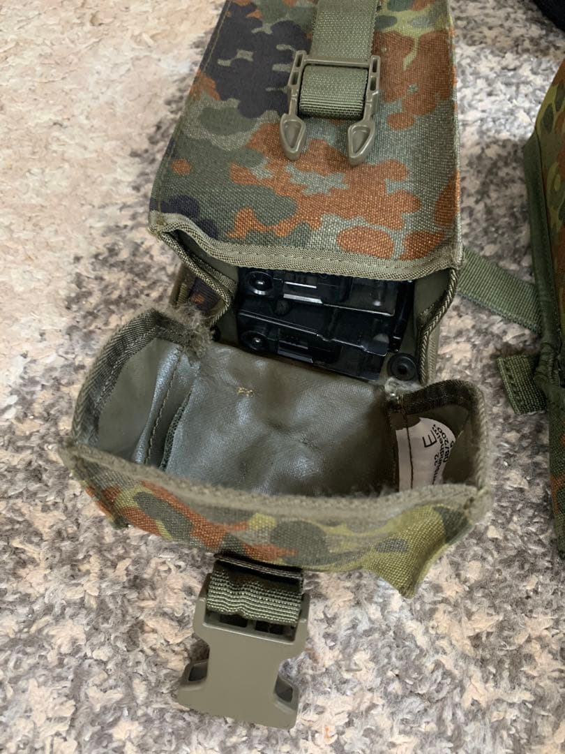 フレックターン迷彩ポーチ3個 Idz ベスト ポーチ類 ドイツ連邦軍