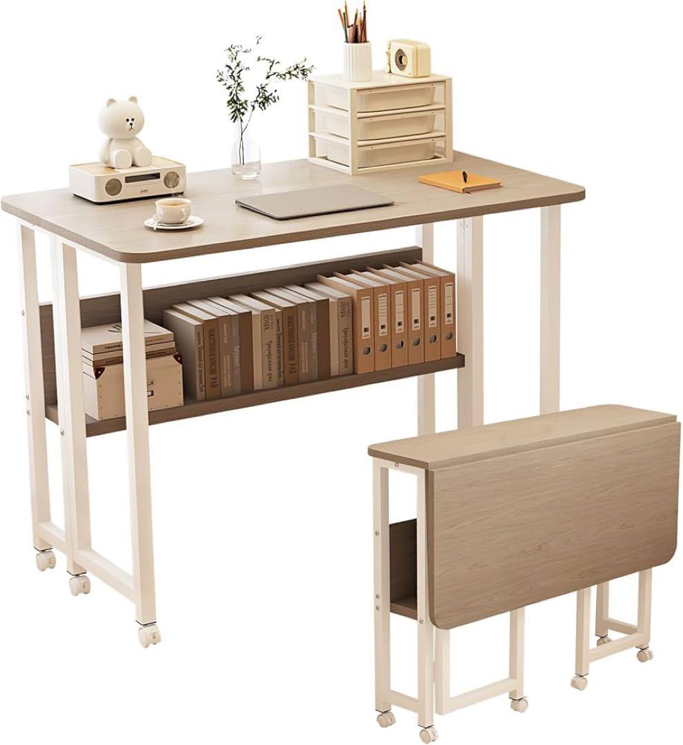 折りたたみデスク コンパクデスク 省スペース 多機能テーブル 机 テーブル