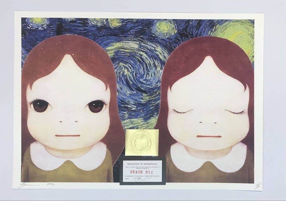 DEATH NYC アートポスター 奈良美智 ゴッホ 星月夜 ロッタちゃん