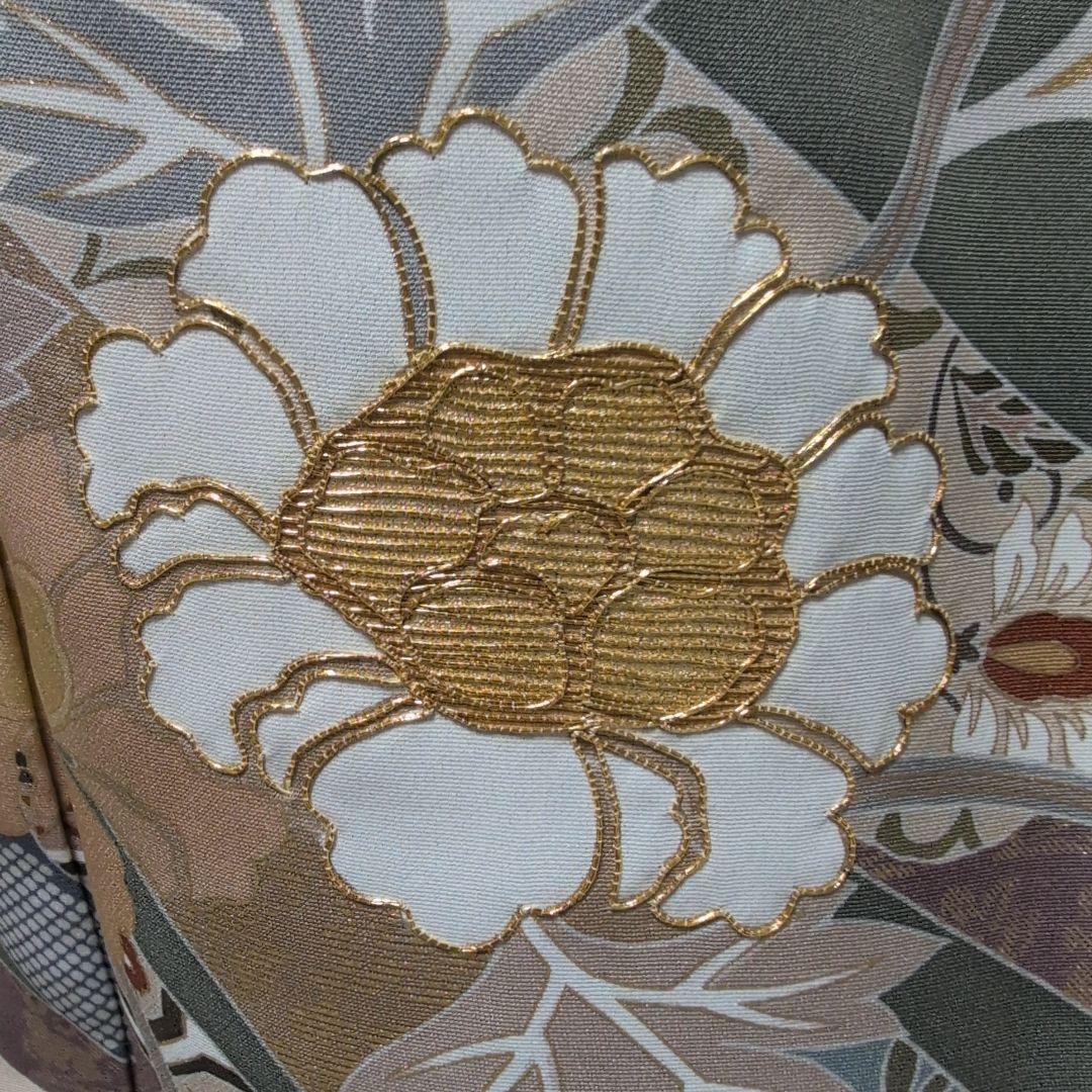 正絹色留袖 金駒金箔 落款 一つ紋