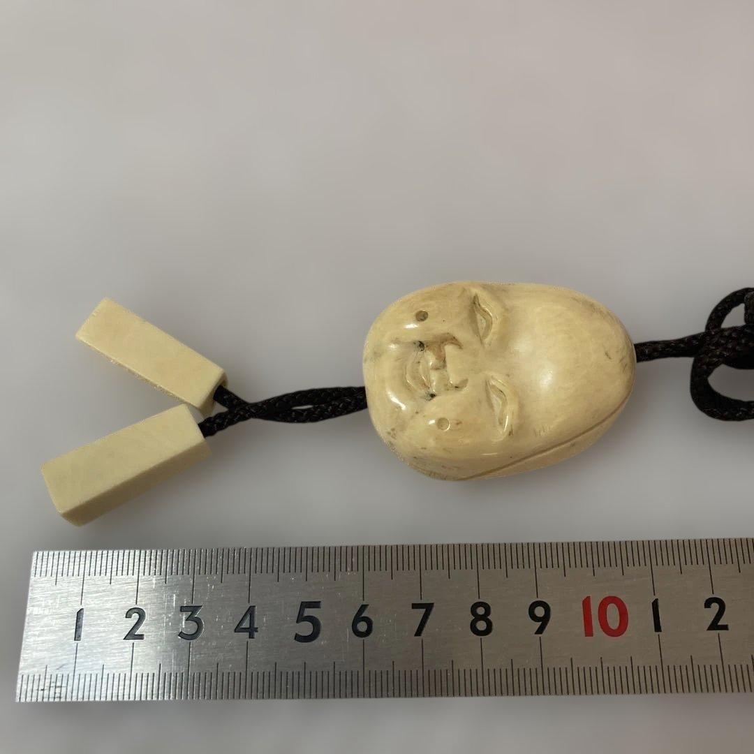 極上 天然素材 時代物 能面 吉祥面 おかめ ループタイ - メルカリ