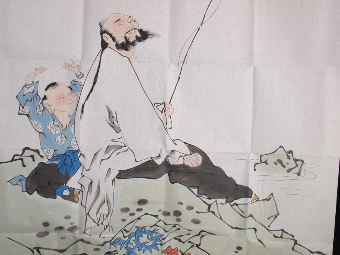 中国 範曽作 肉筆絵 挂轴 激安骨董品美术品 DE076C12-3