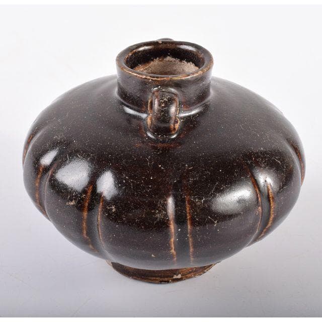 双耳小瓶 黒田陶