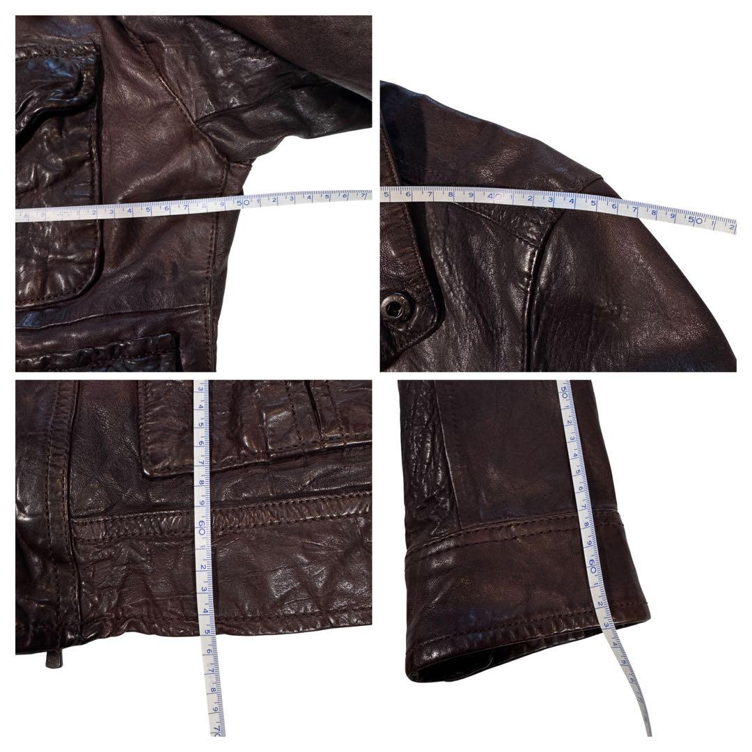 希少】Cathy Jane ベジタブルタンニン レザージャケット ラムレザー