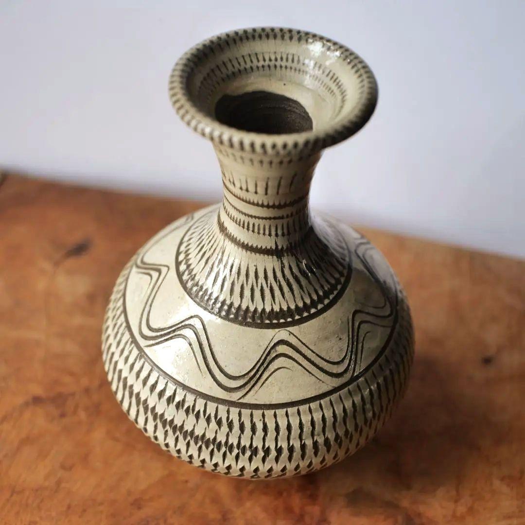 民藝】小鹿田 おんた焼 花瓶 花入 フラワーベース バーナードリーチ