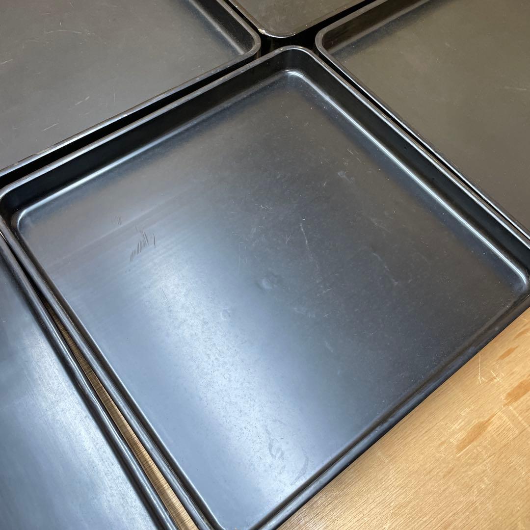 漆器　塗り盆　四角　5枚セット 木箱付き