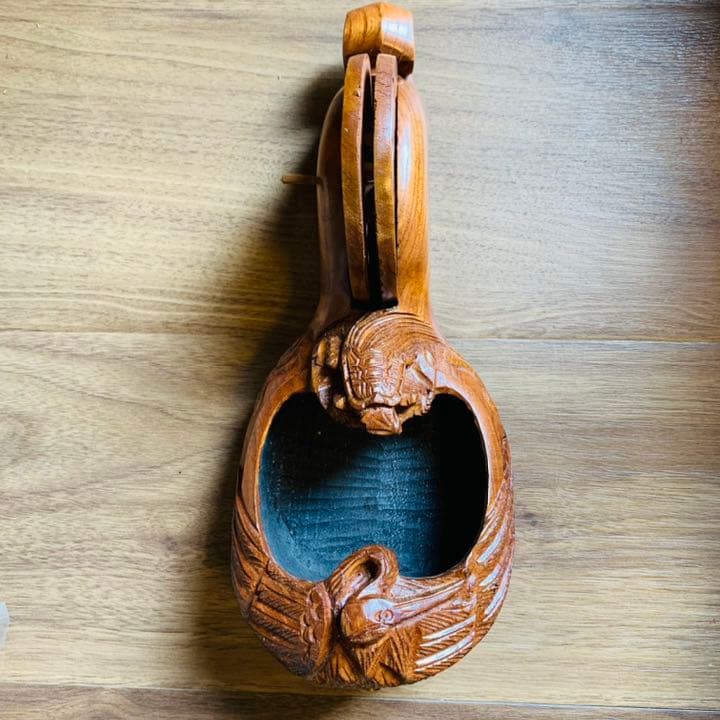 坪源 墨壺 ツルカメ坪 神代仕上 225mm 鶴亀 欅 宮大工 大工 神社仏閣