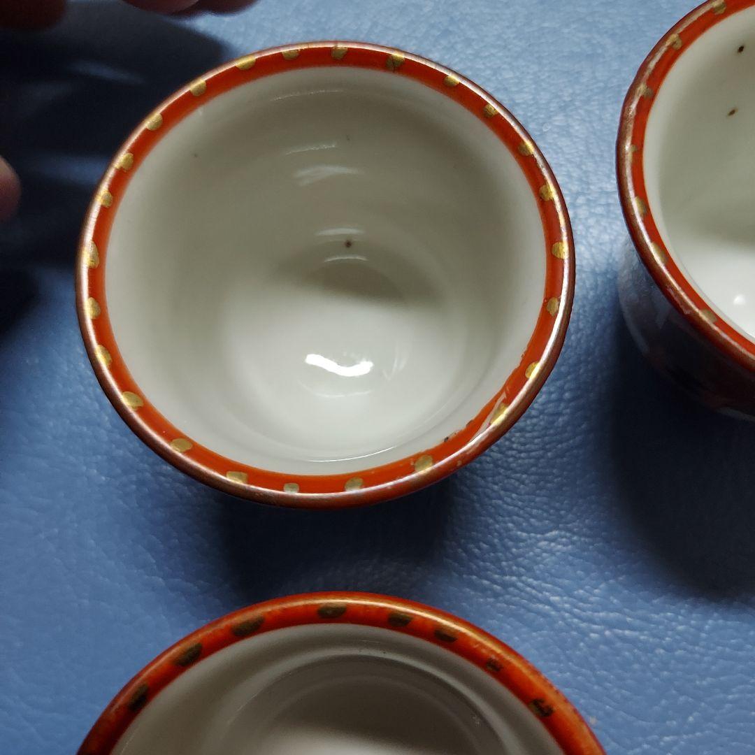 古九谷 九谷焼 赤絵 金彩 唐人 煎茶碗 アンティーク九谷焼 20客