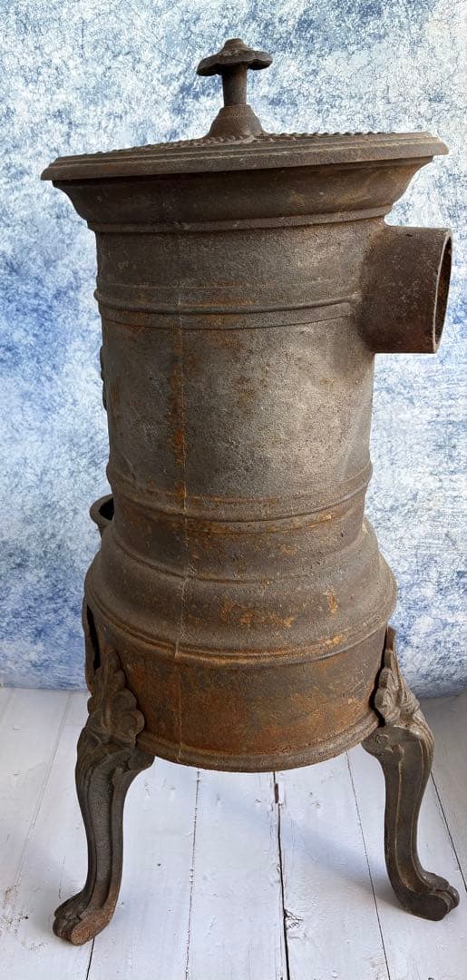 ストーブ フランス 鋳物 鉄製 シャビー レトロ ヴィンテージ(レ15)