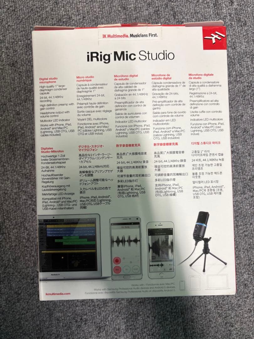 配信機器・PA機器・レコーディング機器 IK Multimedia iRig Mic Studio Black