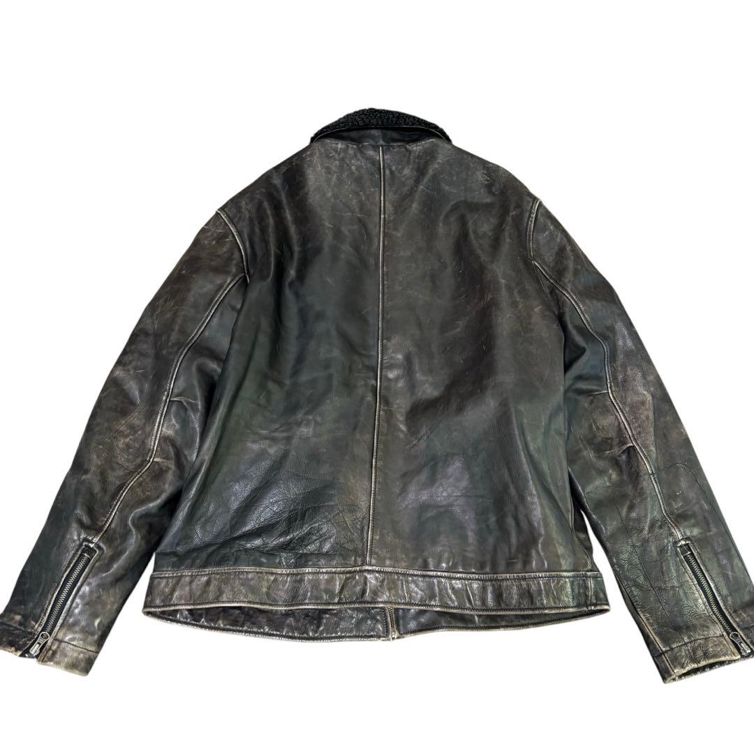 ああああ様専用】OLDGAP レザージャケット ダークブラウン ダメージ