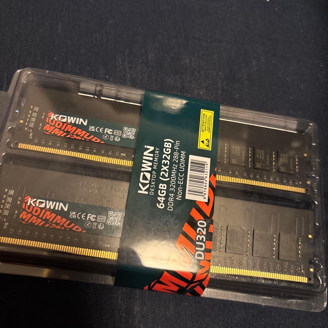 KOWIN 64GB DDR4 3200MHz メモリ 未開封 新品 DDR4-3200 メモリ